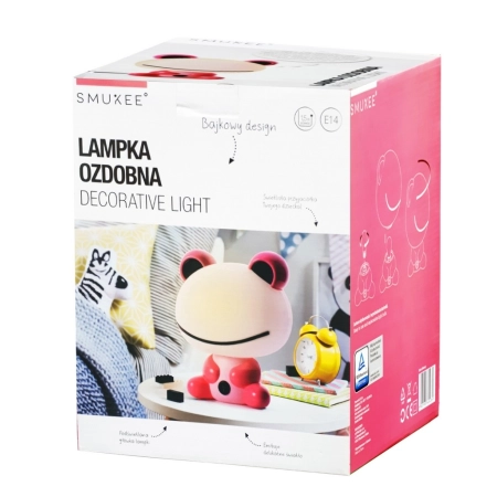 Lampka nocna do pokoju dziecięcego Różowa Żabka Smukee
